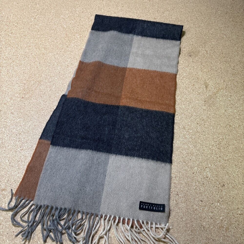 Perry Ellis  100% Cashmere Scarf Luxury Designer H3